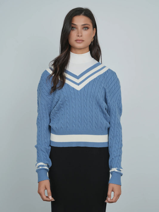 Chunky Knit Varsity Sweater