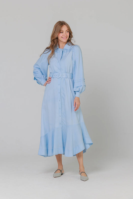 Sky Shirt Dress