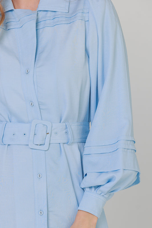 Sky Shirt Dress
