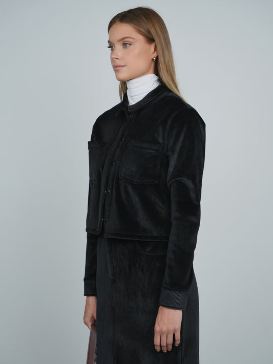 Ribbed Velour Jacket