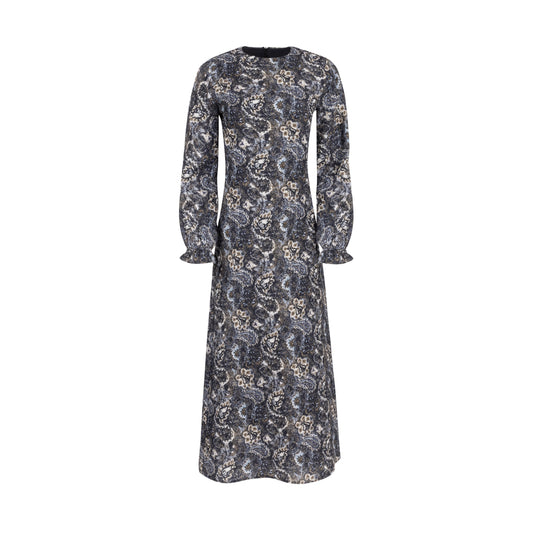Velour Print Shift Dress