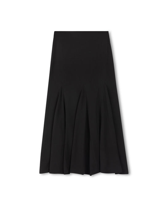 Floated Pleated Maxi Skirt