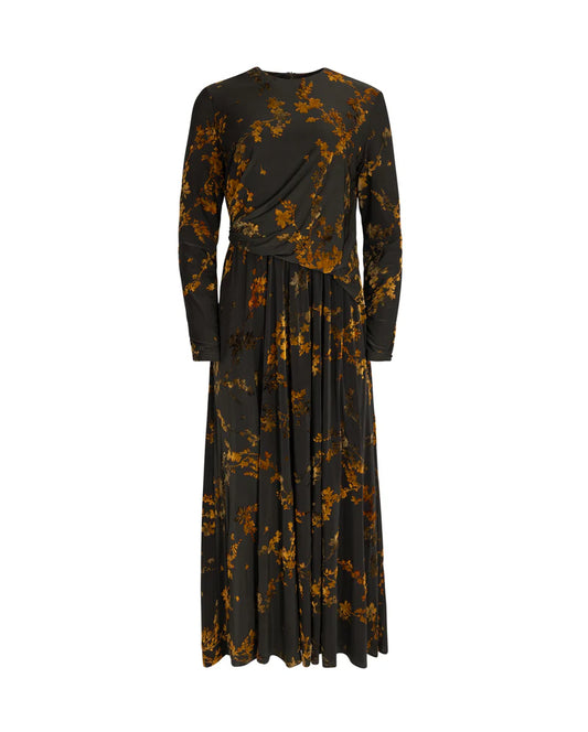 Printed Maxi Ponti Dress