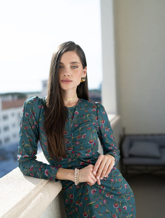 Mesh Ruched Dress SS