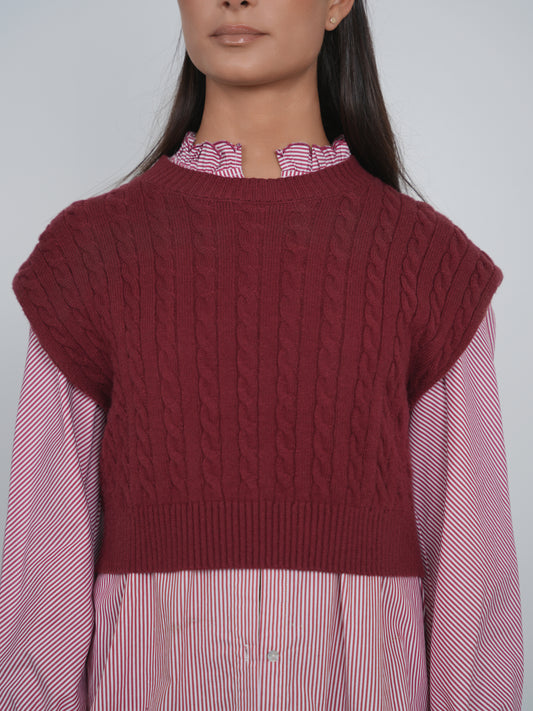 Cable Knit Vest