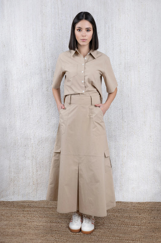 Belted Cargo Skirt