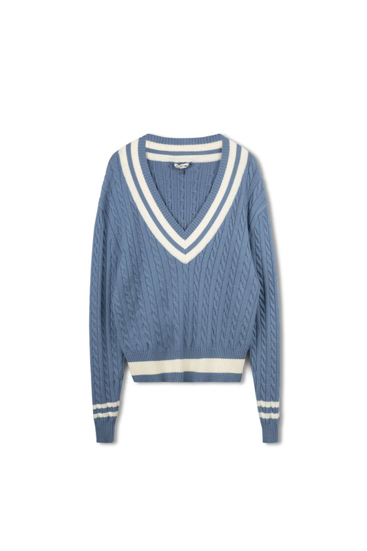 Chunky Knit Varsity Sweater