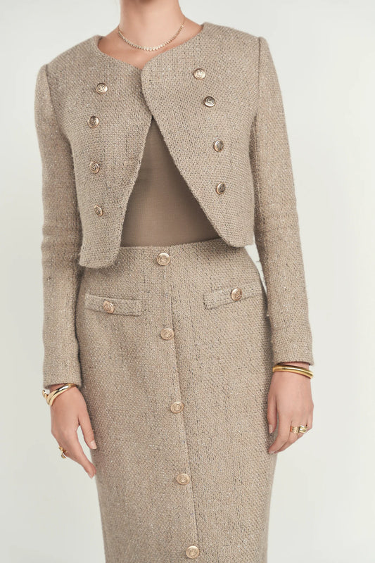 Column Tweed Skirt
