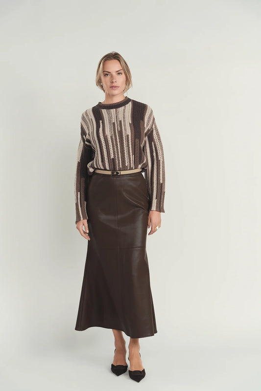 A-Line Leather Skirt