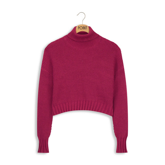 Crop Turtleneck Pullover