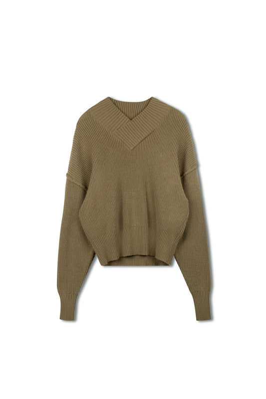 V-neck Cable Sweater