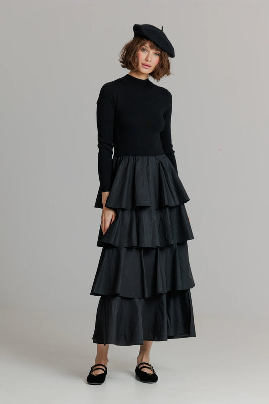 Knit Ruffled Maxi
