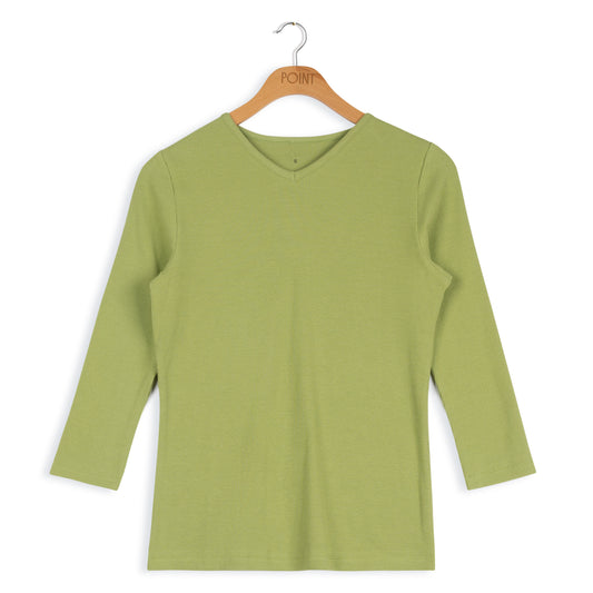 3/4 Sleeve V Neck Tee