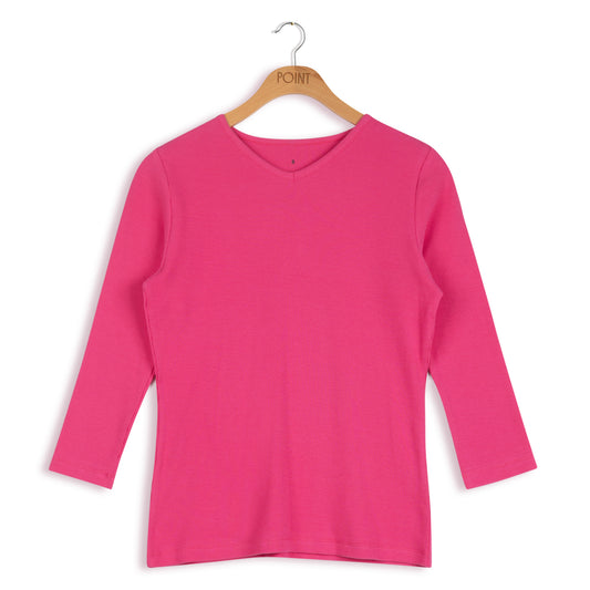 3/4 Sleeve V Neck Tee