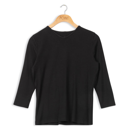 3/4 Sleeve V Neck (soft rib)