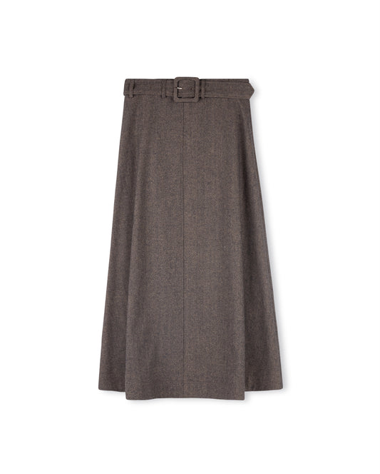 Seam Detailed Wool Skirt