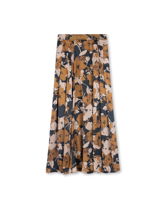 Printed Silk Maxi Skirt