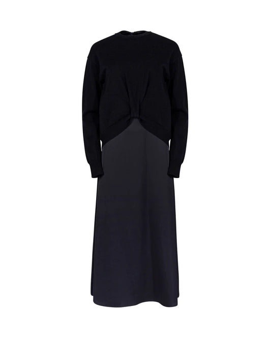 Knit and Silk Dress
