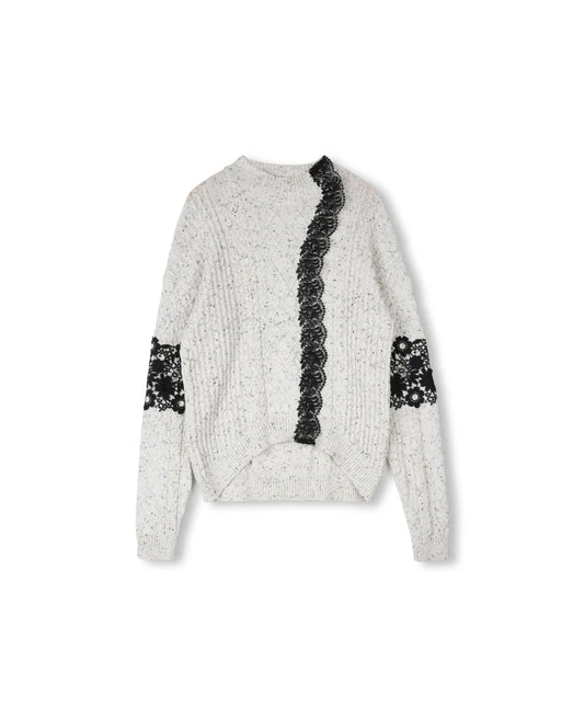 Lace Detailed Knit Top